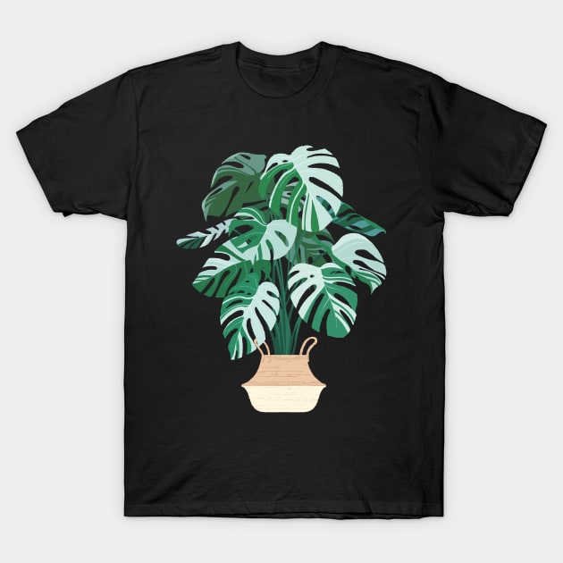 Monstera deliciosa variegata T-Shirt by ikerpazstudio